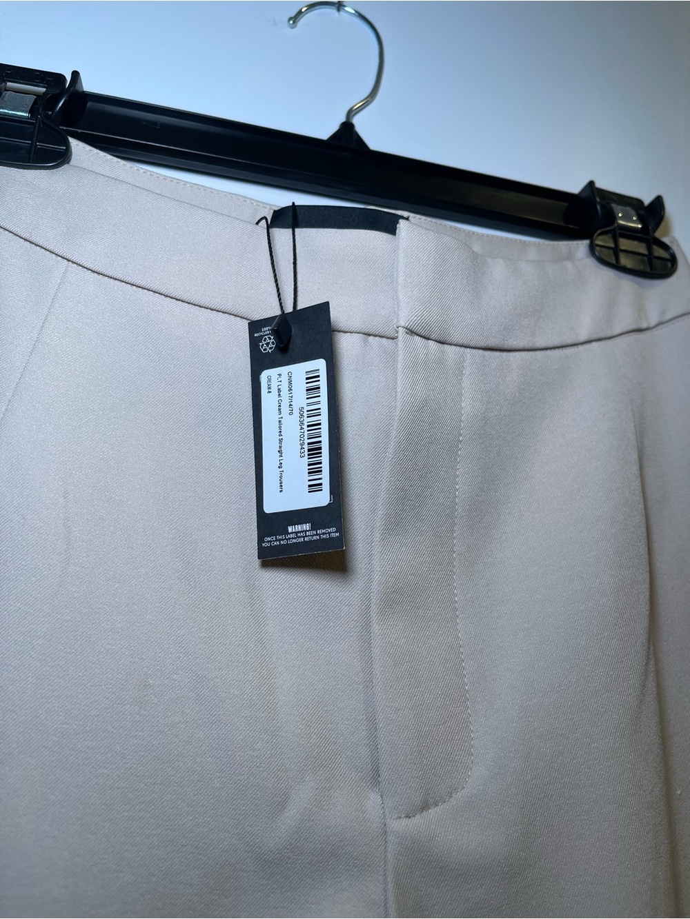 Women's Cream Flare Dress Pants prettylittlething NWT - Picture 4 of 16